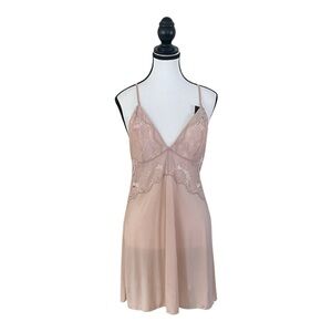 Wacoal Embrace Lace Chemise In Beige Nude Color Size XL NWT